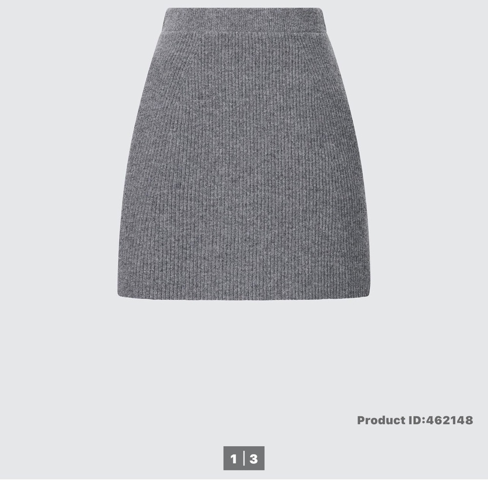 Uniqlo Premium Lambswool Mini Skirt 100% wool